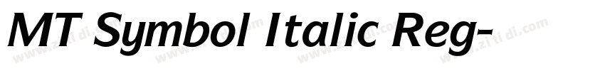 MT Symbol Italic Reg字体转换